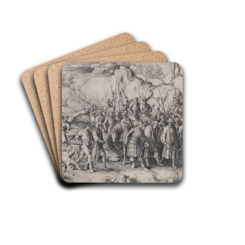 The Conversion of Saint Paul by Lucas Van Leyden Drink Coasters - set of 4