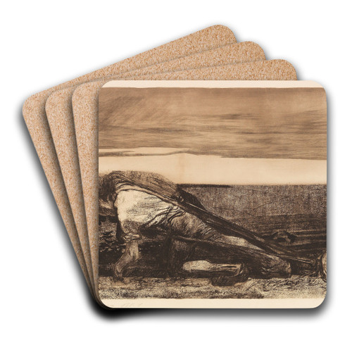Die Pflger by Kthe Kollwitz Art Drink Coaster set
