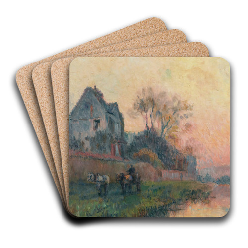 Bords De Seine  Chatou by Albert Lebourg Art Drink Coaster set