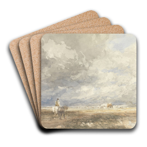 Going to the Hayfield by David Cox Art Drink Coaster set