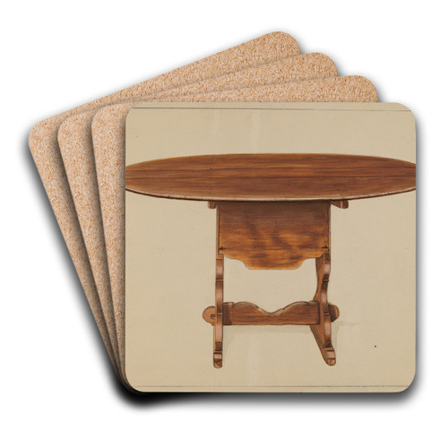 Tip Table (Hutch) by Nicholas Gorid Art Drink Coaster set Tip Table (Hutch) by Nicholas Gorid Art Drink Coaster set