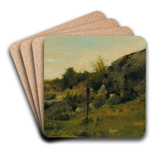 Wiesenlandschaft mit Felsen by Johann Till the younger Art Drink Coaster set