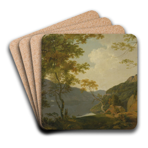 Lake Scene by Joseph Wright of Derby Art Drink Coaster set
