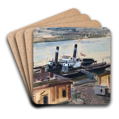 Donaudampfer by Otto Geigenberger Art Drink Coaster set