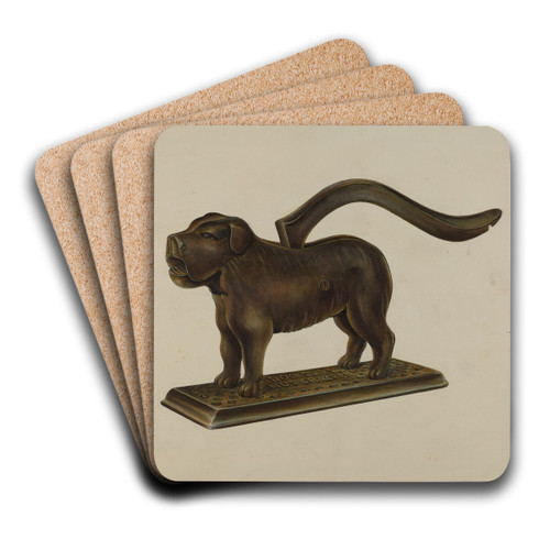 Nutcracker - Dog Tray by Gerald Transpota Art Drink Coaster set