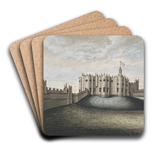 Alnwick Keep by William Beilby Art Drink Coaster set