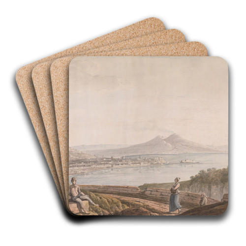 Naples from Posillipo by Jacob More Art Drink Coaster set Naples from Posillipo by Jacob More Art Drink Coaster set