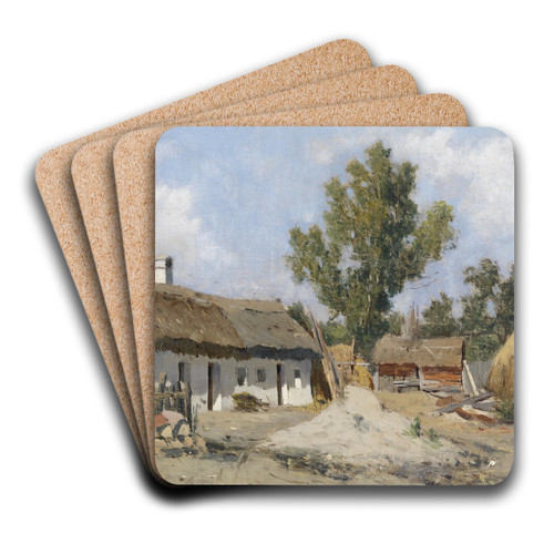 Bauernhof by Theodor Von Hrmann Art Drink Coaster set