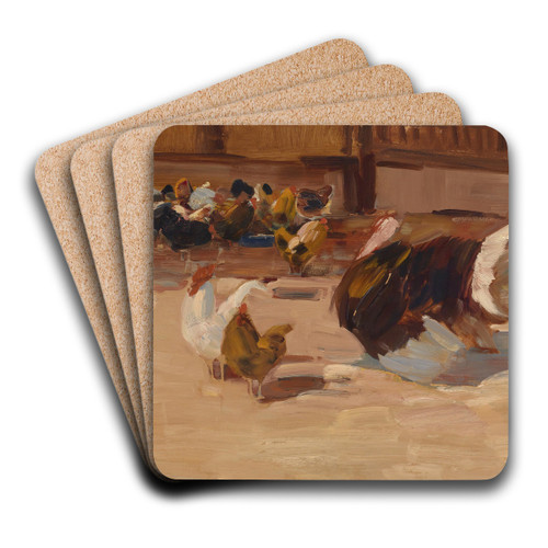 Hhnerhof by Demeter Koko Art Drink Coaster set