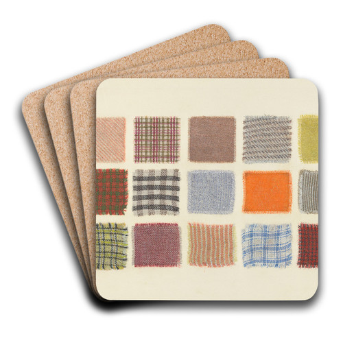 Factory Cloth Samples by Frank J. Mace Art Drink Coaster set