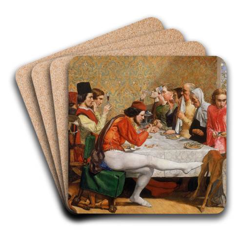 Lorenzo and Isabella by Sir John Everett Millais Art Drink Coaster set Lorenzo and Isabella by Sir John Everett Millais Art Drink Coaster set
