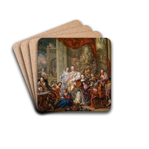 Concert in the palace by Johann Georg Platzer Drink Coasters - set of 4