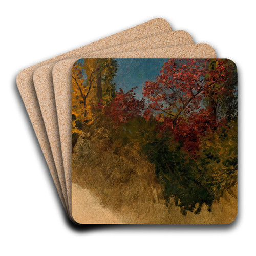 Waldstudie (Bume und Strucher) by Adolf Ditscheiner Art Drink Coaster set