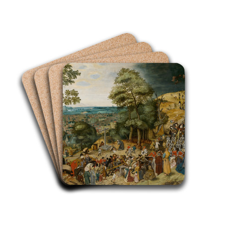 Christ Carrying the Cross by Pieter Brueghel The Younger Drink Coasters - set of 4 Christ Carrying the Cross by Pieter Brueghel The Younger Drink Coasters - set of 4