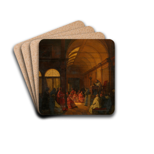 Before the Conclave by Franois-Marius Granet Drink Coasters - set of 4
