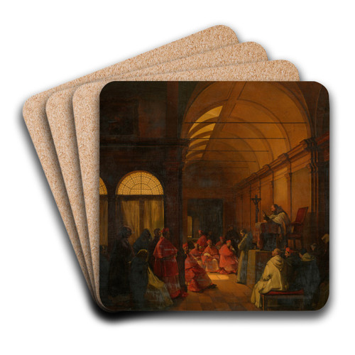 Before the Conclave by Franois-Marius Granet Art Drink Coaster set
