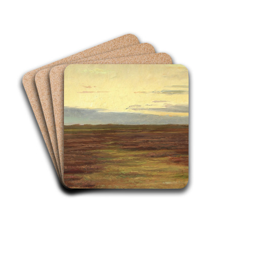 Solnedgang over Brovandene syd for Skagen by Michael Ancher Drink Coasters - set of 4