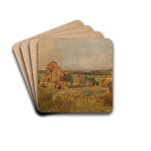 Erntemonat in Plankenberg by Emil Jakob Schindler Drink Coasters - set of 4