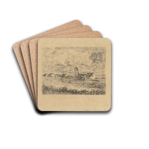 Klein gezicht op Mariakerke by James Ensor Drink Coasters - set of 4