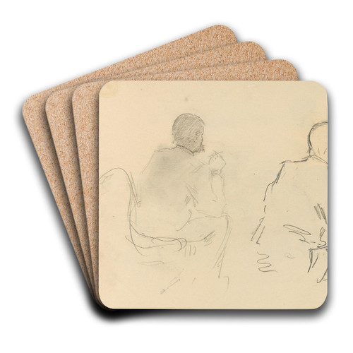 Figure Studies by Gustav Wentzel Art Drink Coaster set