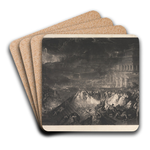The Fall of Ninevah by John Martin Art Drink Coaster set