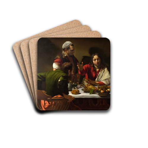 Supper at Emmaus by Caravaggio Drink Coasters - set of 4