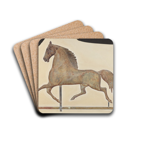Horse Weather Vane by David Ramage Drink Coasters - set of 4