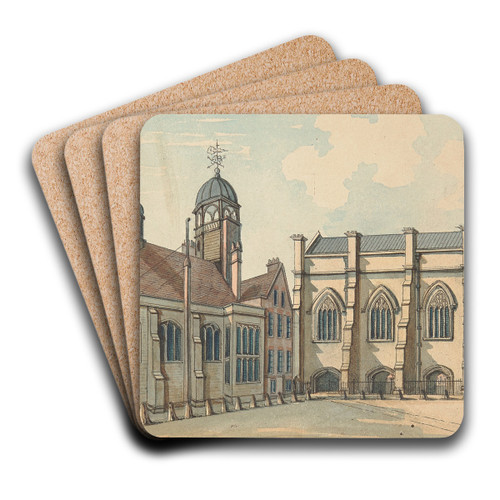 Lincoln's Inn Hall and Chapel by Samuel Ireland Art Drink Coaster set