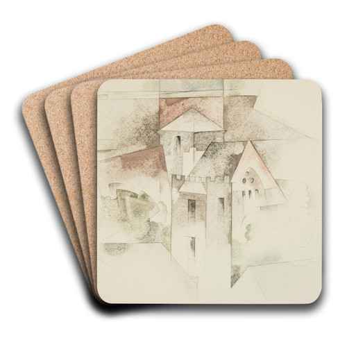 Buildings, Bermuda by Charles Demuth Art Drink Coaster set