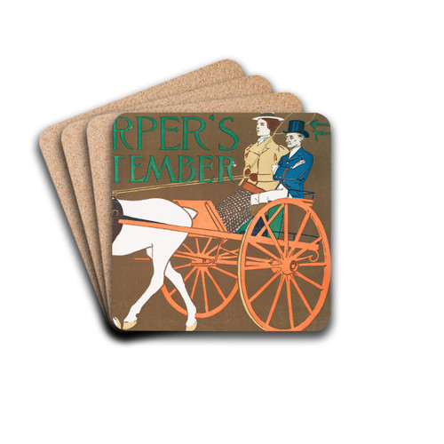 Harper's September by Edward Penfield Drink Coasters - set of 4 Harper's September by Edward Penfield Drink Coasters - set of 4