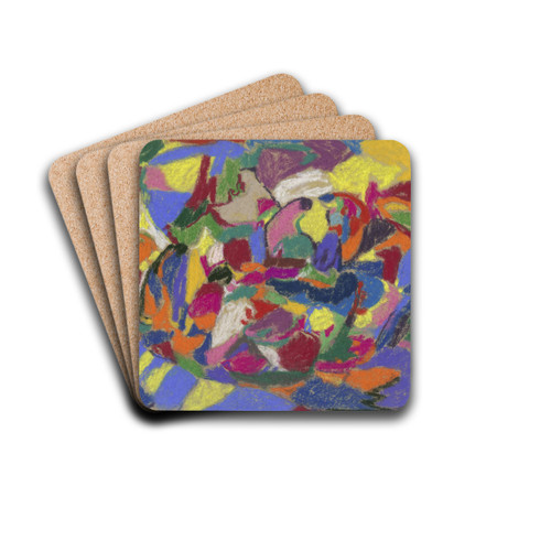 Abstrakte Komposition, Querformat by Adolf Hlzel Drink Coasters - set of 4