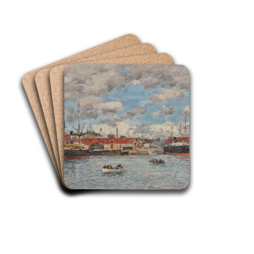 Le Havre, le bassin des docks by Eugne Boudin Drink Coasters - set of 4
