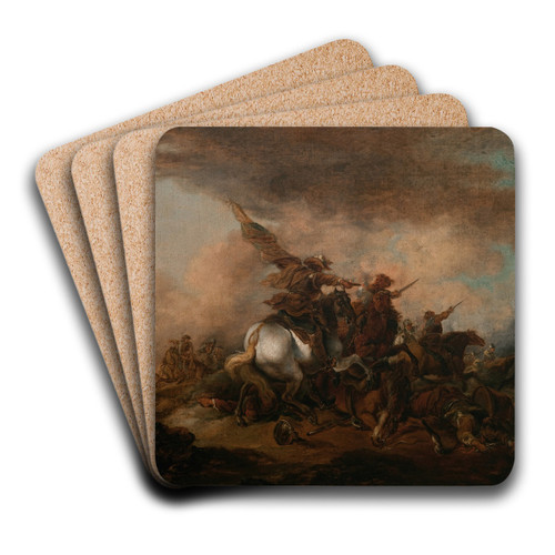 Battle Scene by Aleksander Orowski Art Drink Coaster set