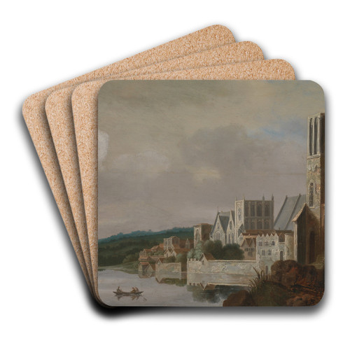The Thames at Westminster by Claude de Jongh Art Drink Coaster set