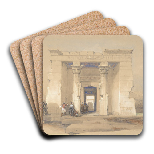 The Temple at Dendur, Nubia by David Roberts Art Drink Coaster set