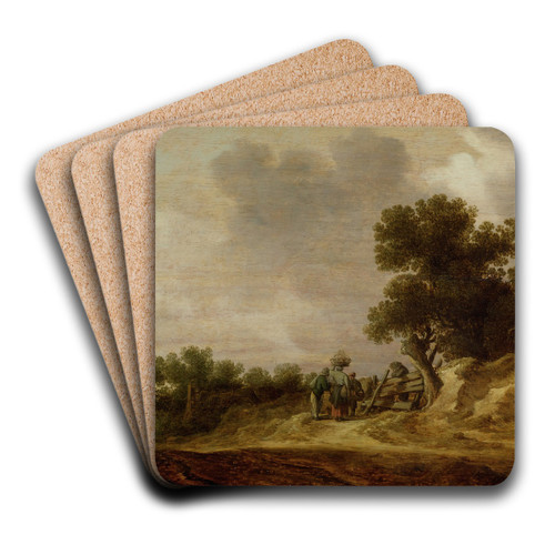 Dune Landscape by Jan van Goyen Art Drink Coaster set