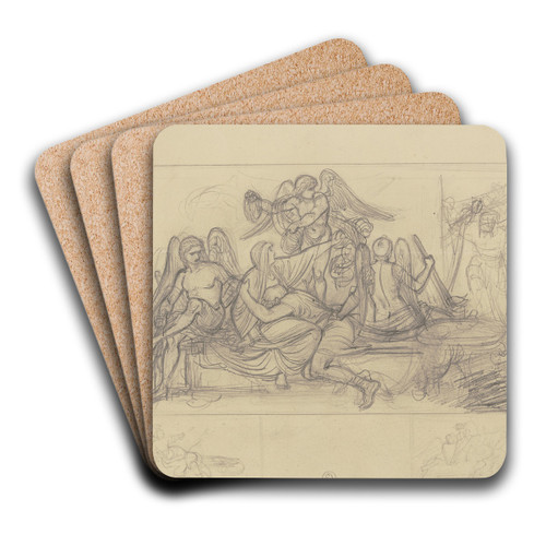 The Bride of Corinth by Bernhard von Neher the younger Art Drink Coaster set The Bride of Corinth by Bernhard von Neher the younger Art Drink Coaster set
