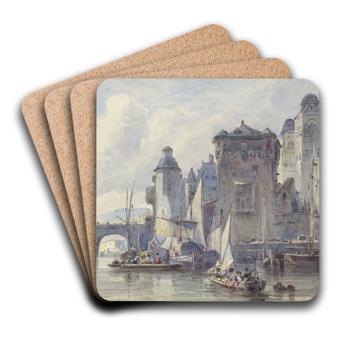 Gezicht te Koblenz by Johannes Bosboom Art Drink Coaster set