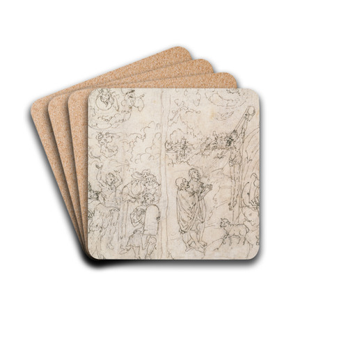 Law and gospel by Lucas Cranach the Elder Drink Coasters - set of 4