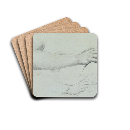 Handstudie zu 'Arindal und Daura' by Johann Peter Krafft Drink Coasters - set of 4