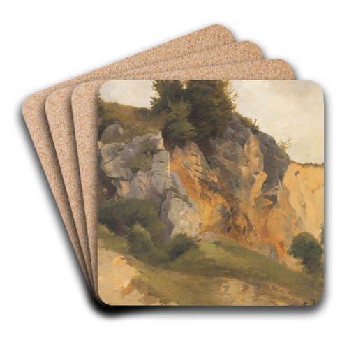 Felsterrain Bei Hohenstaufen by Edmund Kanoldt Art Drink Coaster set Felsterrain Bei Hohenstaufen by Edmund Kanoldt Art Drink Coaster set