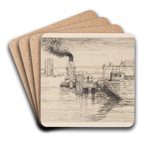 Tug Mathiesen by Albert Sterner Art Drink Coaster set Tug Mathiesen by Albert Sterner Art Drink Coaster set