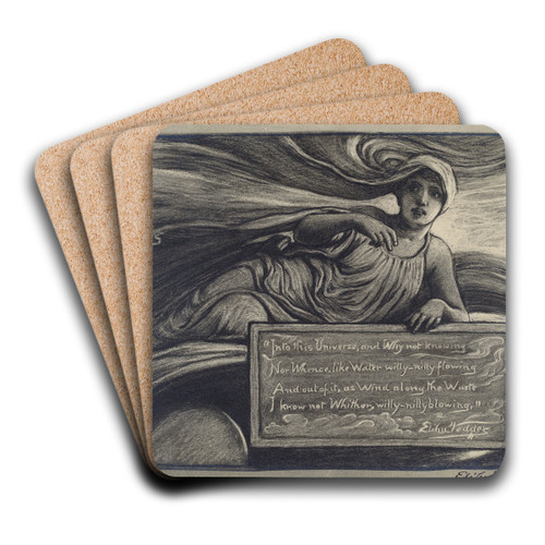 Into the Universe by Elihu Vedder Art Drink Coaster set