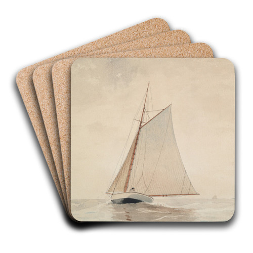 Sailing offGloucester by Winslow Homer Art Drink Coaster set Sailing offGloucester by Winslow Homer Art Drink Coaster set