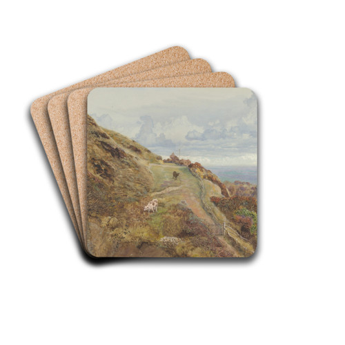 Bonchurch Downs by John Brett Drink Coasters - set of 4 Bonchurch Downs by John Brett Drink Coasters - set of 4