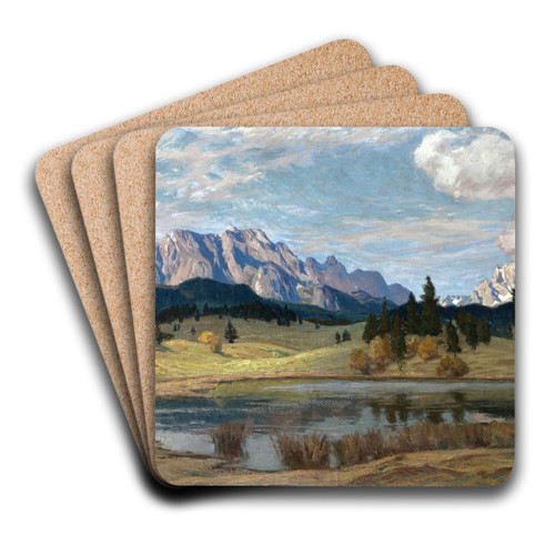 Near Mittenwald by Carl O'Lynch of Town Art Drink Coaster set