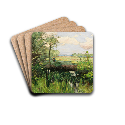Der Schwielowsee bei Kaputh  Frhling by Karl Hagemeister Drink Coasters - set of 4