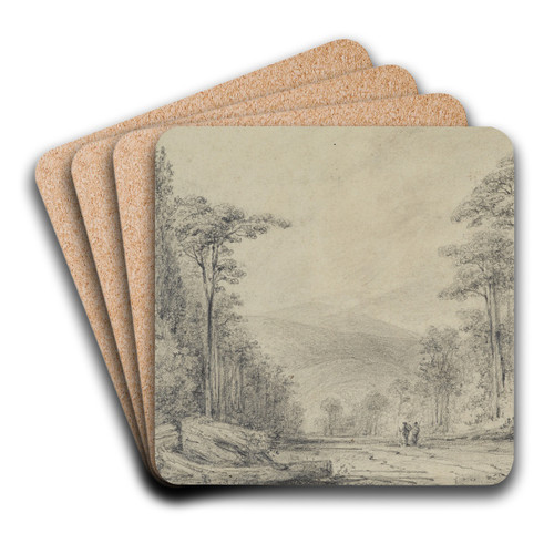 First view of the Rimutaka Range by William Swainson Art Drink Coaster set