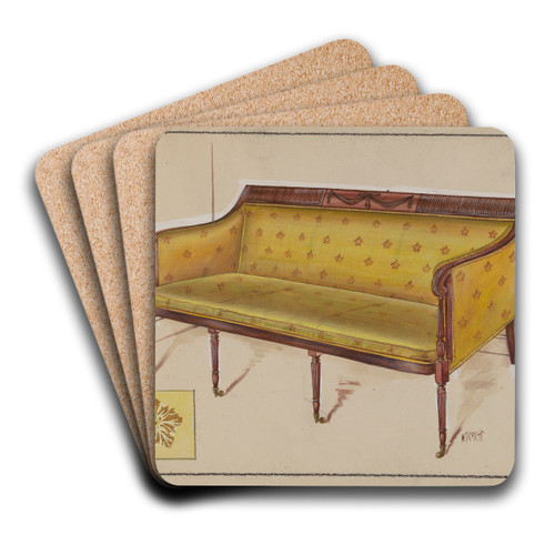 Sofa by Michael Trekur Art Drink Coaster set