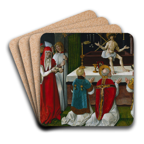 The Mass of Saint Gregory by Hans Baldung Art Drink Coaster set